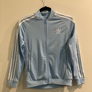 Adidas Girls zip up track jacket. Size M